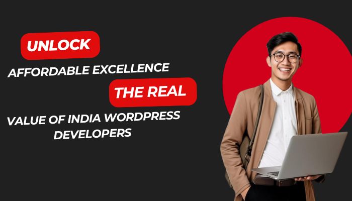 Smiling man holding a laptop, showcasing the benefits of hiring India WordPress developers for affordable and high-quality web solutions.